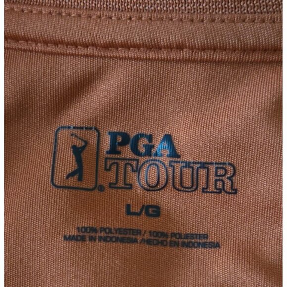 PGA TOUR Golf Polo Shirt Men's Short Sleeve orange size L - Picture 7 of 7